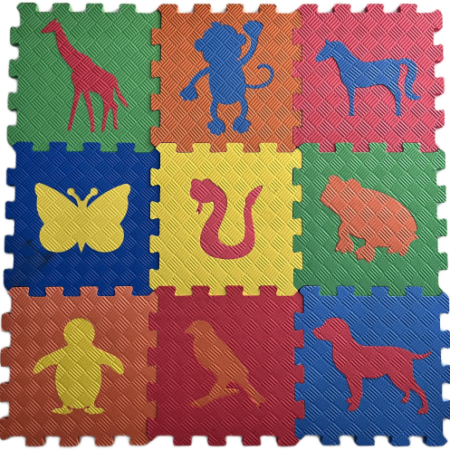 33x33 13 MM Puzzle Mat Hayvanlar